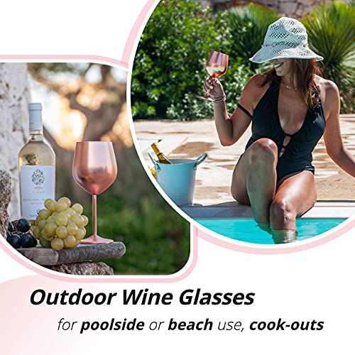 Stainless Steel Wine Glasses,18 Oz Stemless Metal Wine Glass with No  Lids,Outdoor Wine Tumbler for Camping,Cookouts, Travel 