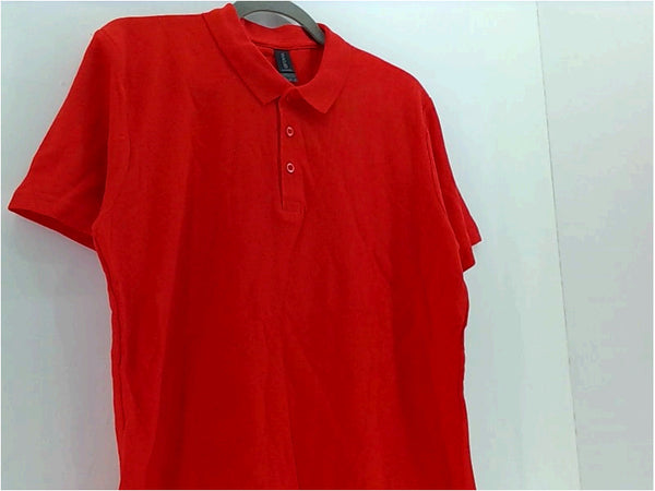 Gildan Womens Polo Regular Short Sleeve Polo Color Red Size X-Large