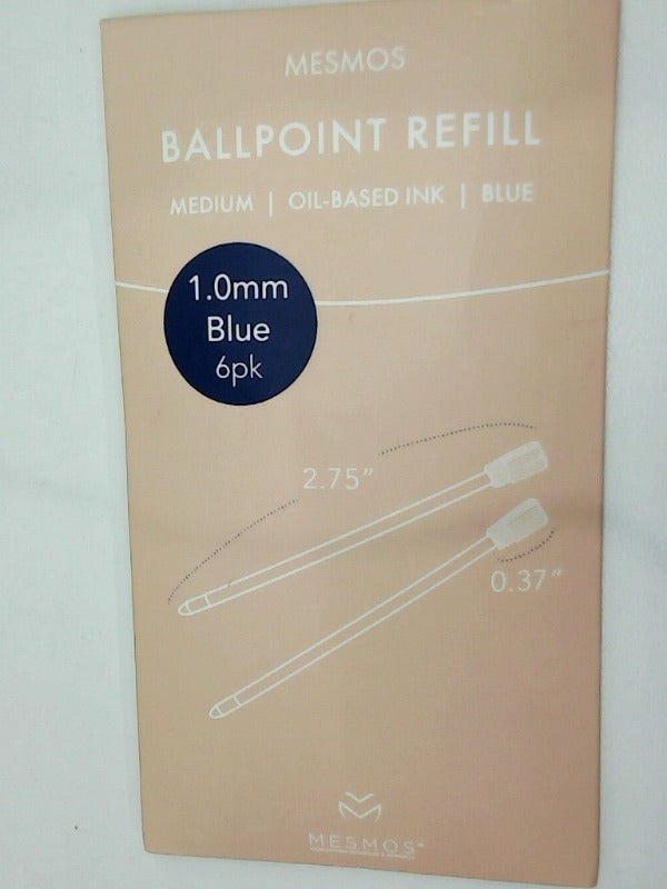 Mesmos Ballpoint Refill Color Blue Size 1.0mm [2.75 X .37inch]