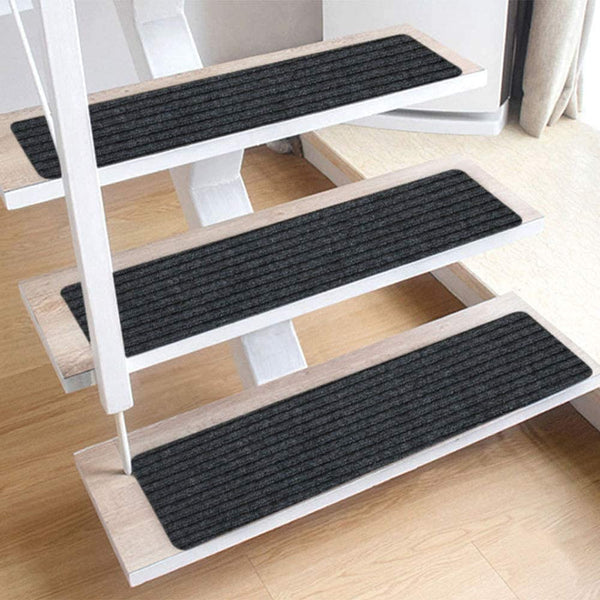Charcoal Treadsafe Non Slip Carpet Stair Treads 15 Pack