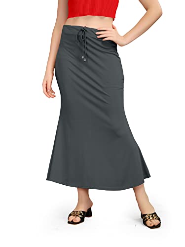 Kipzy Lycra Saree Shapewear Long Skirt for Women Yellow Small