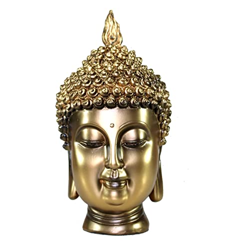 Esplanade 9 Buddha Face Showpiece Decor Idol Statue Figurine Buddhist Golden
