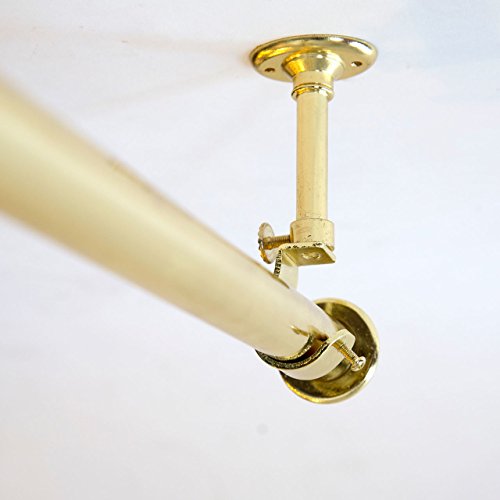 Room Dividers Now 56 108 in Hanging Curtain Rod Gold Adjustable