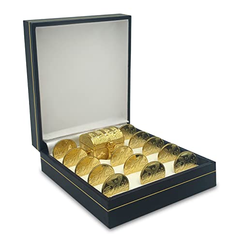 Traditional Spanish Wedding Unity Coins Set With Ornate Box