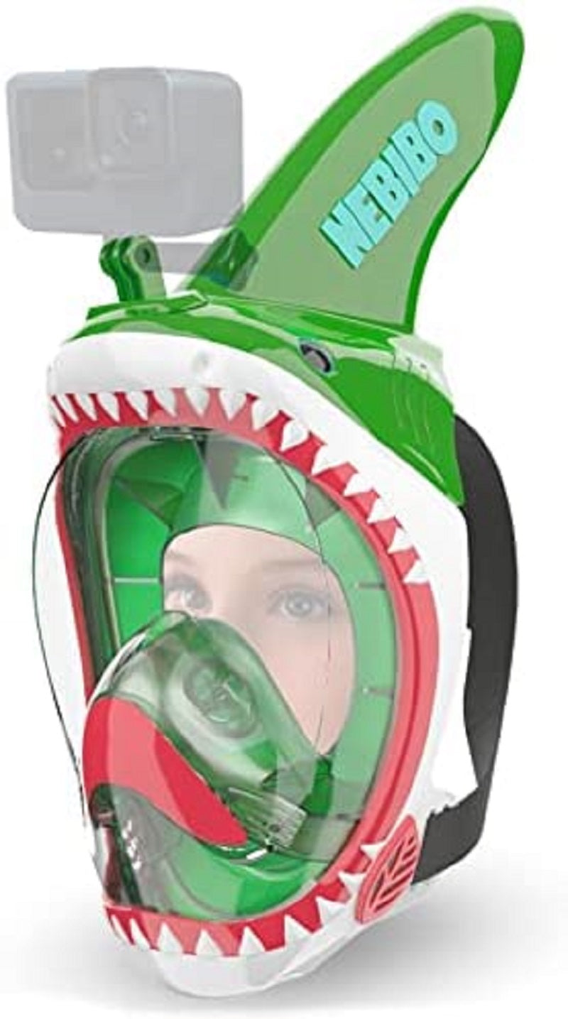 NEBIBO Kids Snorkel Mask Set Full Face Verde