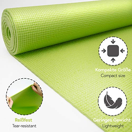 POWRX Yoga Mat with Bag Exercise mat for workout Non slip large yoga m