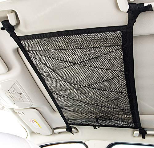 Kaskawise Car Ceiling Cargo Net Pocket 31"x21"