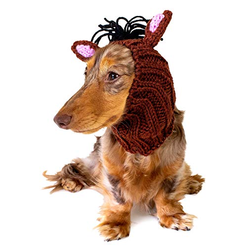 Zoo Snoods Horse Dog Costume No Flap Ear Wrap Hood for Pets