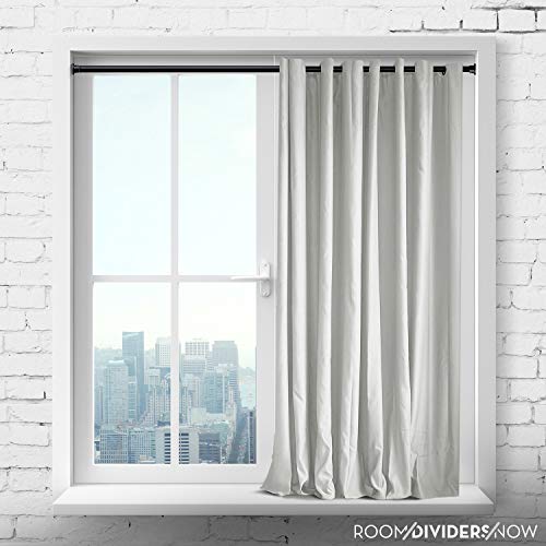 Room Dividers Now Tension Curtain Rod Heavy Duty Adjustable 28 50 Inches Black