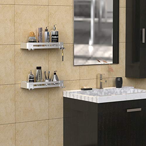 VDomus 2-in-1 Shower Shelves with Towel Holder - Stainless Steel Caddy for Tile  Walls – RoomDividersNow