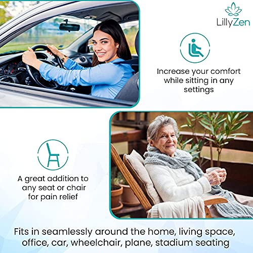 Lillyzen Donut Pillow for Tailbone Pain Relief Memory Foam Cushion  Orthopedic Seat Pressure Relief Sitting Coccyx Sciatica Hemorrhoid  Pregnancy