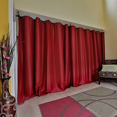 Room Dividers Now Hanging Divider Kit 8ft Tall Sierra Red Premium Curtains
