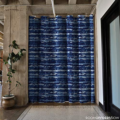 Room Dividers Now Premium Room Divider Curtain 8ft Tall 15ft Wide Blue Stripe