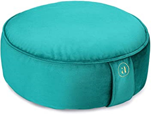 Cushion Round Velvet Emerald