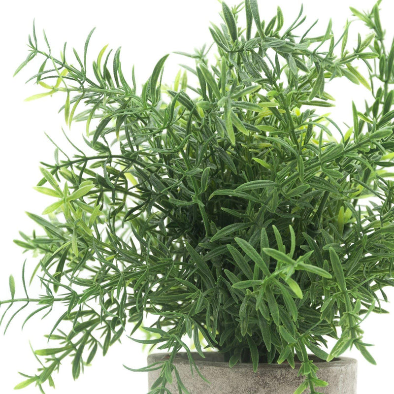 Mini Plastic Artificial Fake Plants Green Rosemary Bambo Leaves in Pot