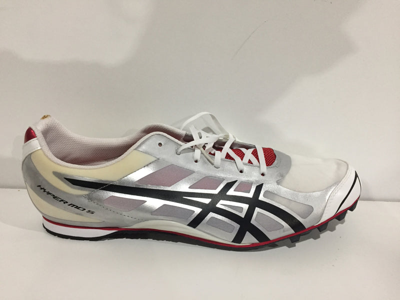 Asics Men Athletic Shoes (Running) Hyper 5 Size 13 White/Silver/Black