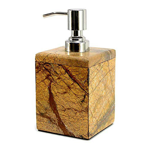 Kleo Soap Lotion Dispenser Brown Square Bathroom Accessories Bath Set