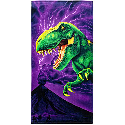 Dawhud Direct T-Rex Dinosaur Bath Towel Print 30x60 Inch Pool Towel