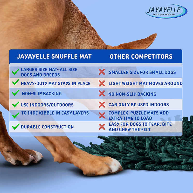 Jayayelle Large Snuffle Mat for Dogs A Natural Foraging 32 "x20" Gray
