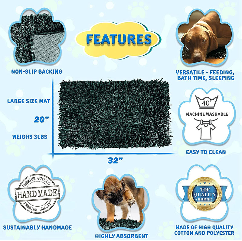 Jayayelle Large Snuffle Mat for Dogs A Natural Foraging 32 "x20" Gray